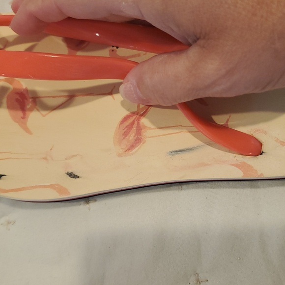 KATE SPADE New York  Flamingo Pink Flip Flop Thongs Sz 8 US - Picture 5 of 5